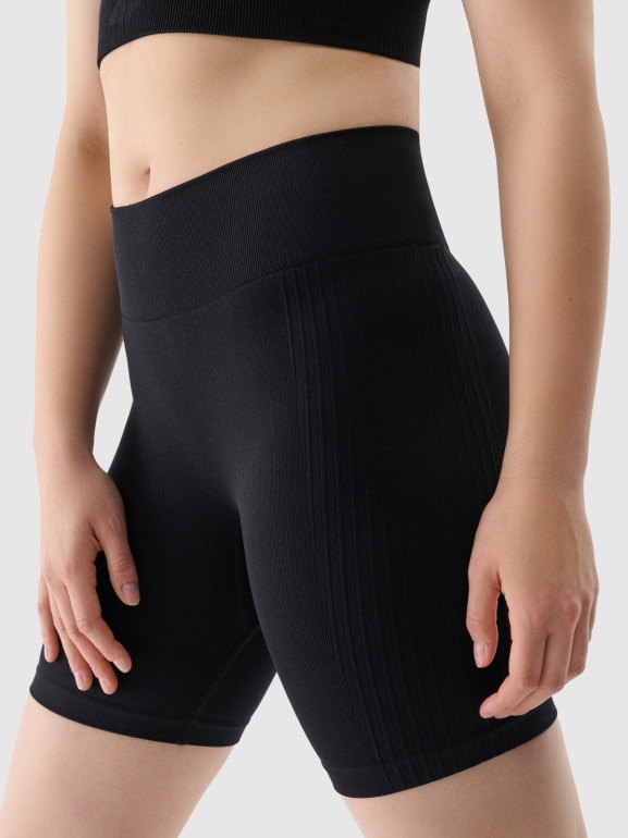 Damskie legginsy kolarki treningowe 4F 4FRSS25TFSTF022 - czarne