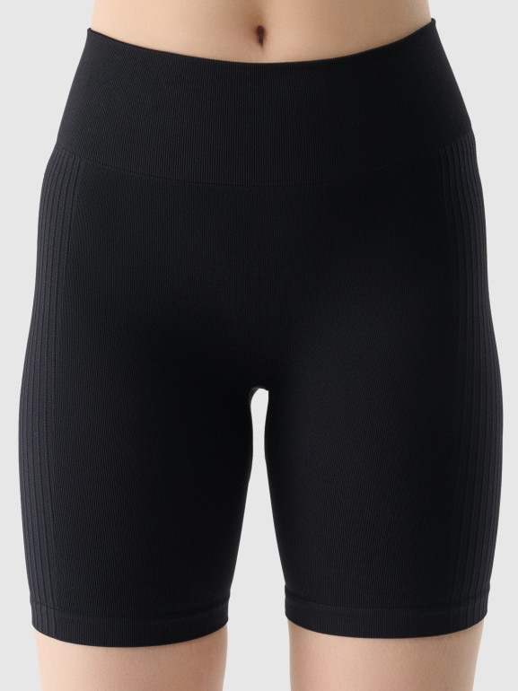 Damskie legginsy kolarki treningowe 4F 4FRSS25TFSTF022 - czarne