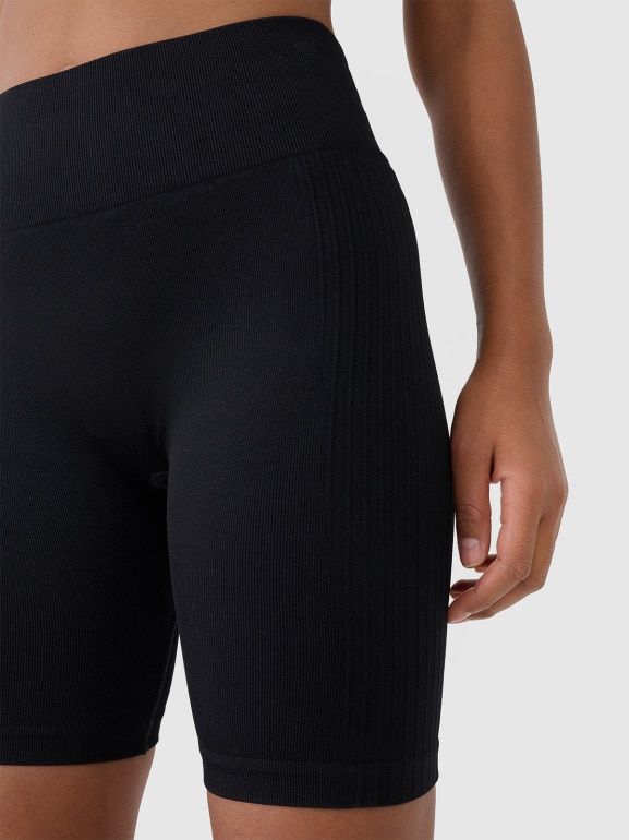 Damskie legginsy kolarki treningowe 4F 4FWSS26TFSTF087 - czarne