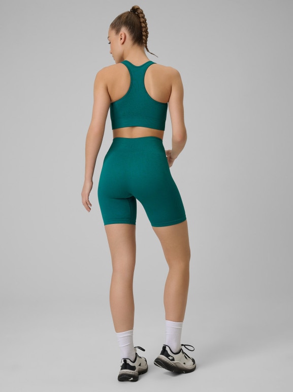 Damskie legginsy kolarki treningowe 4F 4FWSS26TFSTF087 - turkusowe