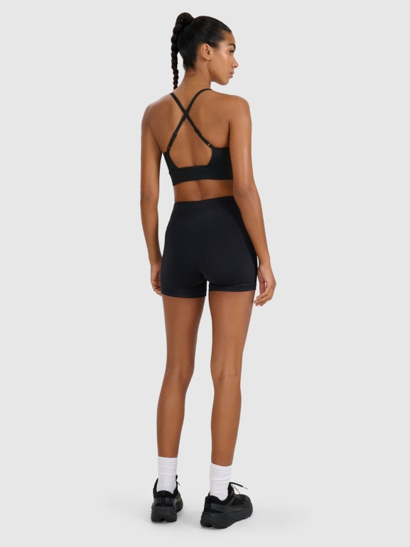 Damskie legginsy krótkie treningowe 4F 4FWMM00TFSTF081 - czarne