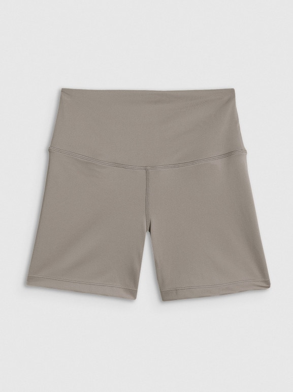 Damskie legginsy krótkie treningowe 4F 4FWSS26TFSTF086 - khaki