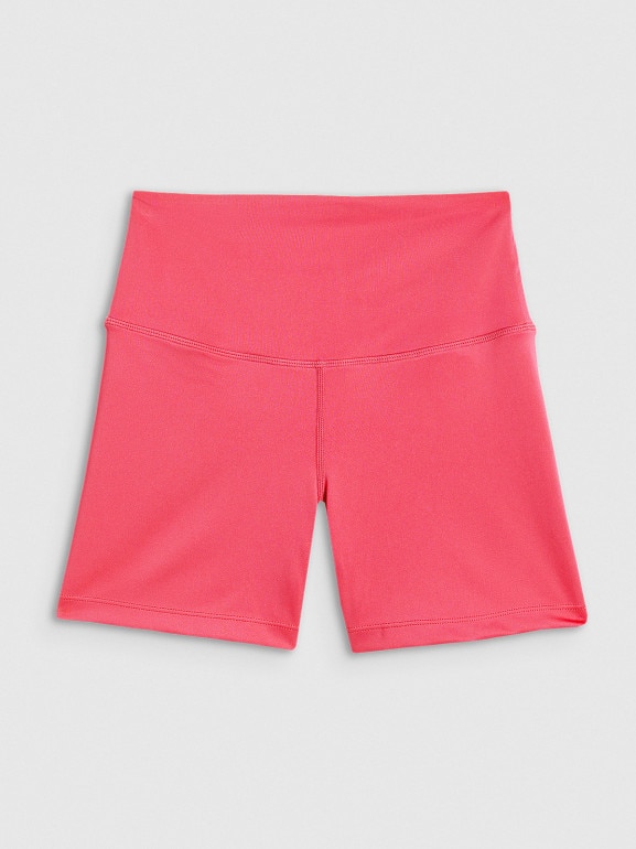 Damskie legginsy krótkie treningowe 4F 4FWSS26TFSTF086 - czerwone