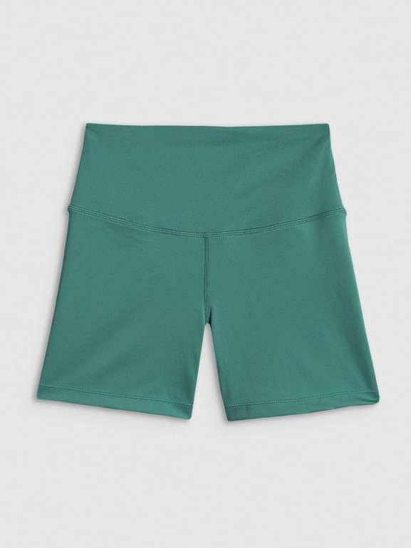 Damskie legginsy krótkie treningowe 4F 4FWSS26TFSTF086 - turkusowe