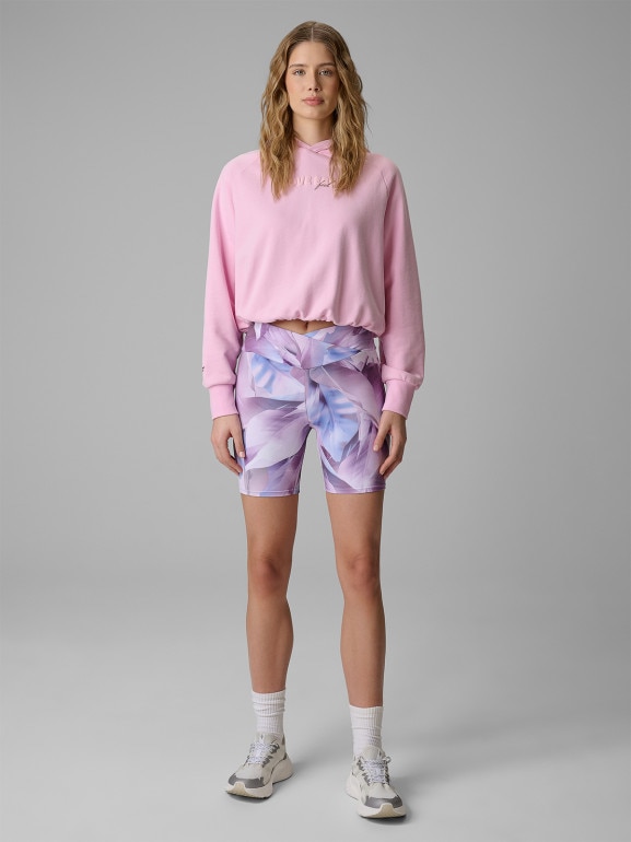 Damskie legginsy krótkie z nadrukiem 4F 4FWSS26TSTIF018 - multikolor