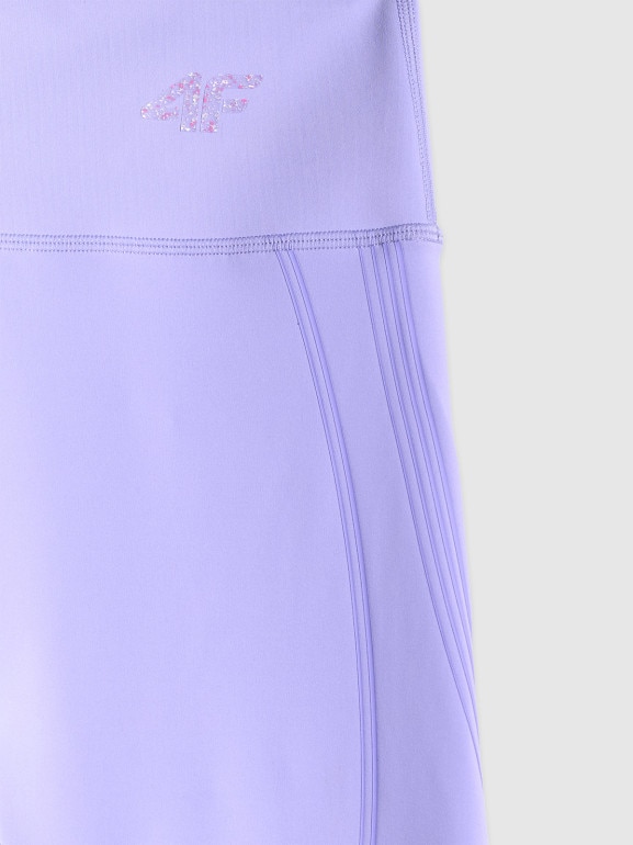 Damskie legginsy treningowe 4F 4FRSS26TFTIF497 - fioletowe