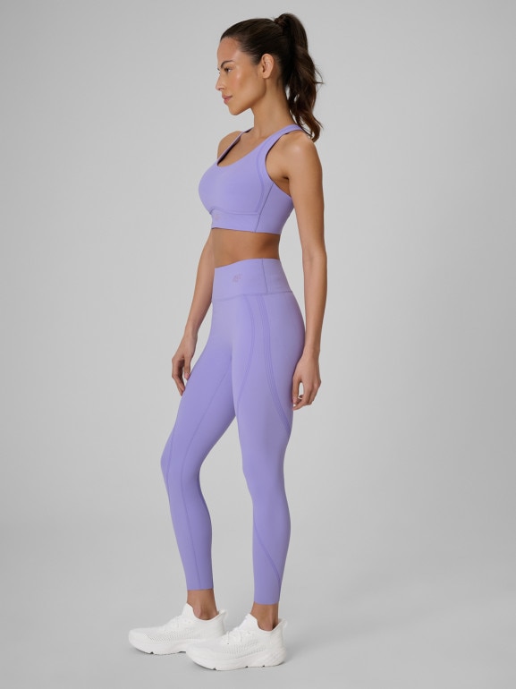 Damskie legginsy treningowe 4F 4FRSS26TFTIF497 - fioletowe
