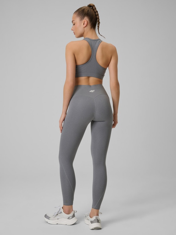 Damskie legginsy treningowe 4F 4FRSS26TFTIF499 - szare