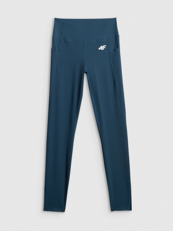 Damskie legginsy treningowe 4F 4FRSS26TFTIF503 - turkusowe