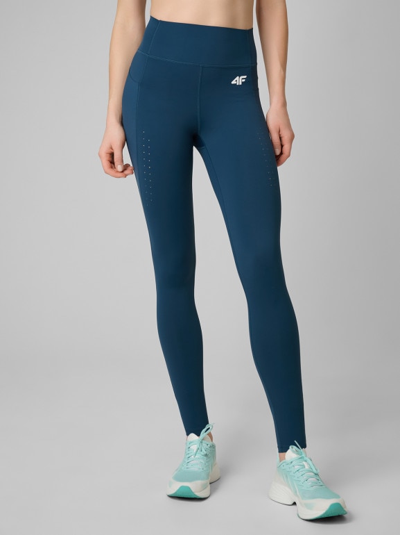 Damskie legginsy treningowe 4F 4FRSS26TFTIF503 - turkusowe