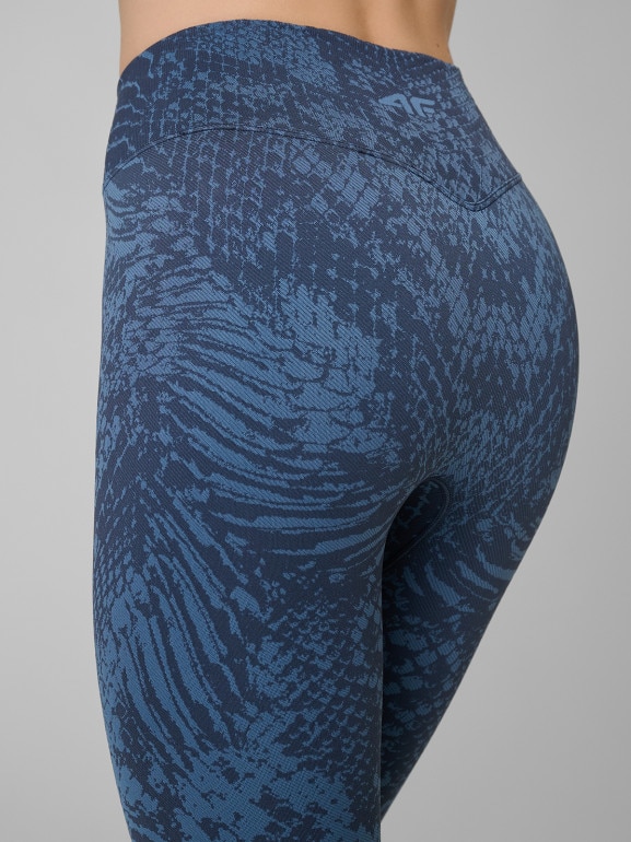 Damskie legginsy treningowe 4F 4FRSS26TFTIF507 - turkusowe