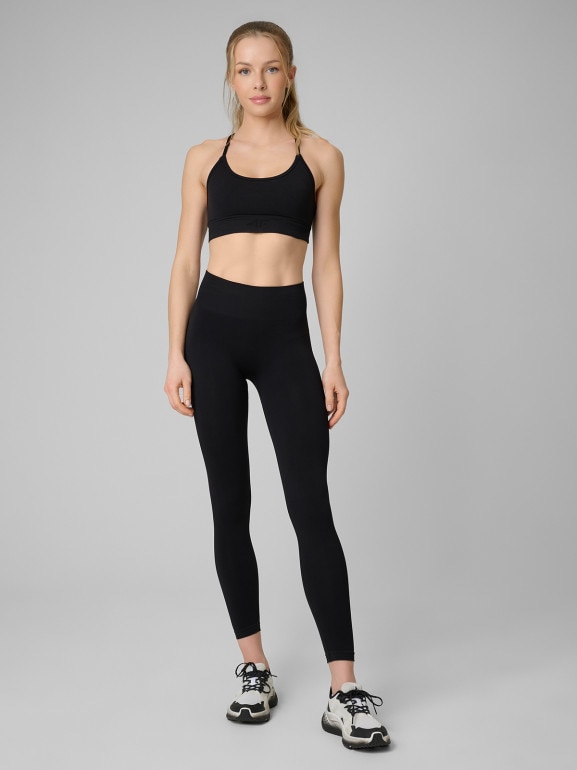 Damskie legginsy treningowe 4F 4FRSS26TFTIF531 - czarne