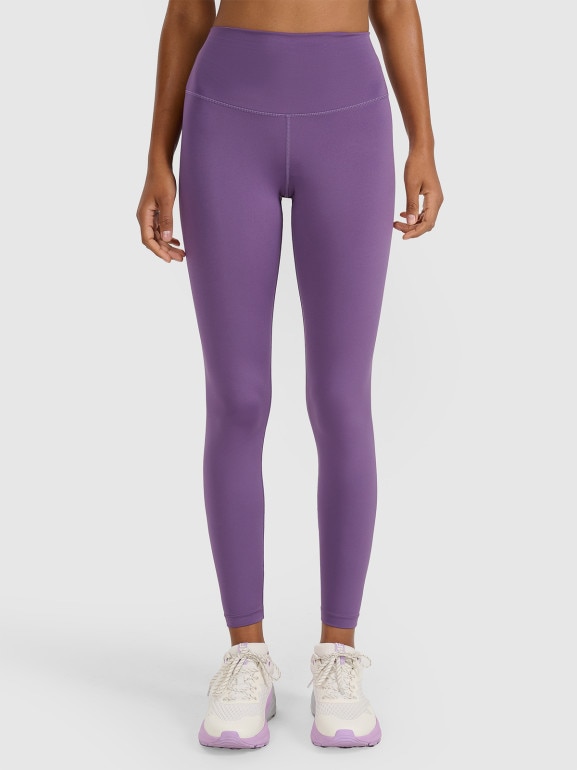 Damskie legginsy treningowe 4F 4FWAW25TFTIF360 - fioletowe