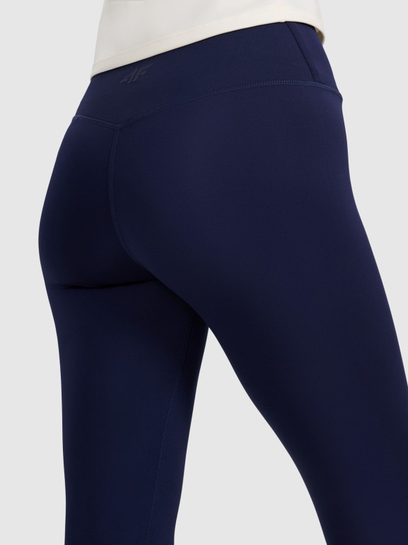 Damskie legginsy treningowe 4F 4FWAW25TFTIF360 - granatowe
