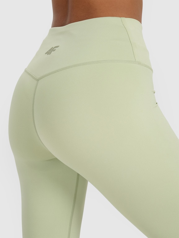 Damskie legginsy treningowe 4F 4FWAW25TFTIF360 - zielone