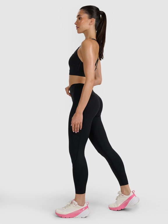 Damskie legginsy treningowe 4F 4FWAW25TFTIF364 - czarne