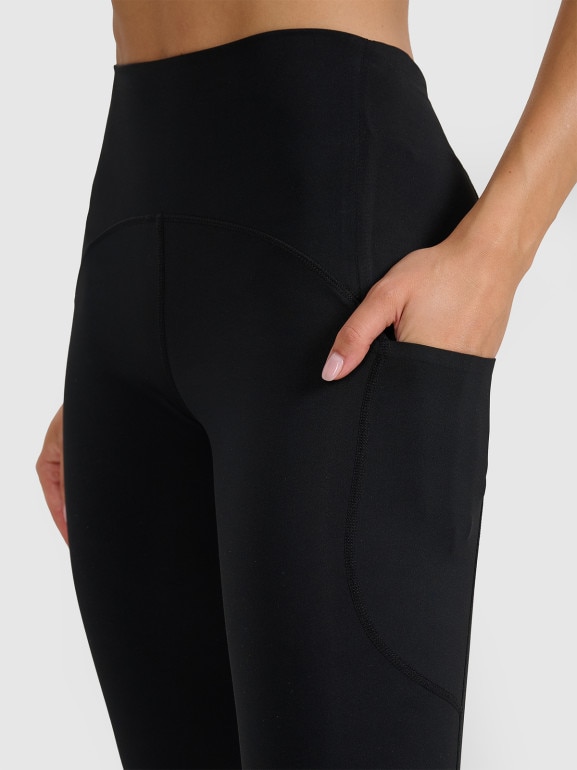 Damskie legginsy treningowe 4F 4FWAW25TFTIF364 - czarne