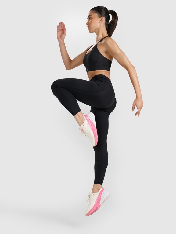 Damskie legginsy treningowe 4F 4FWAW25TFTIF364 - czarne