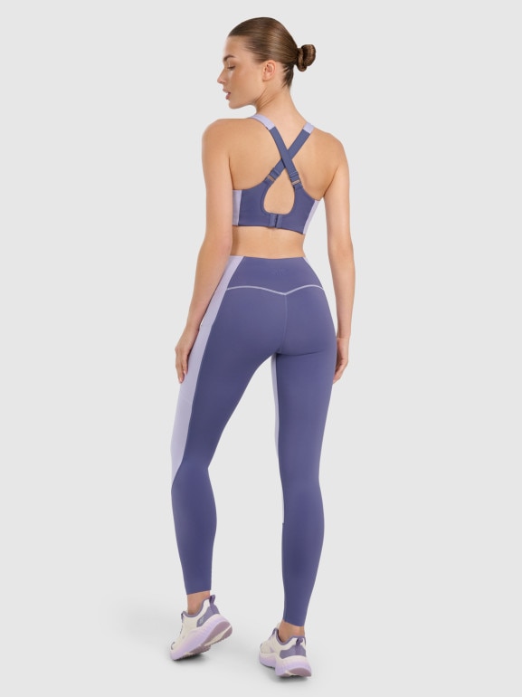 Damskie legginsy treningowe 4F 4FWAW25TFTIF364 - fioletowe