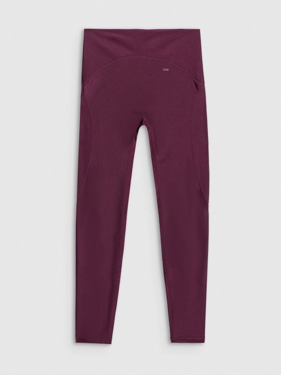 Damskie legginsy treningowe 4F 4FWAW25TFTIF366 - fioletowe