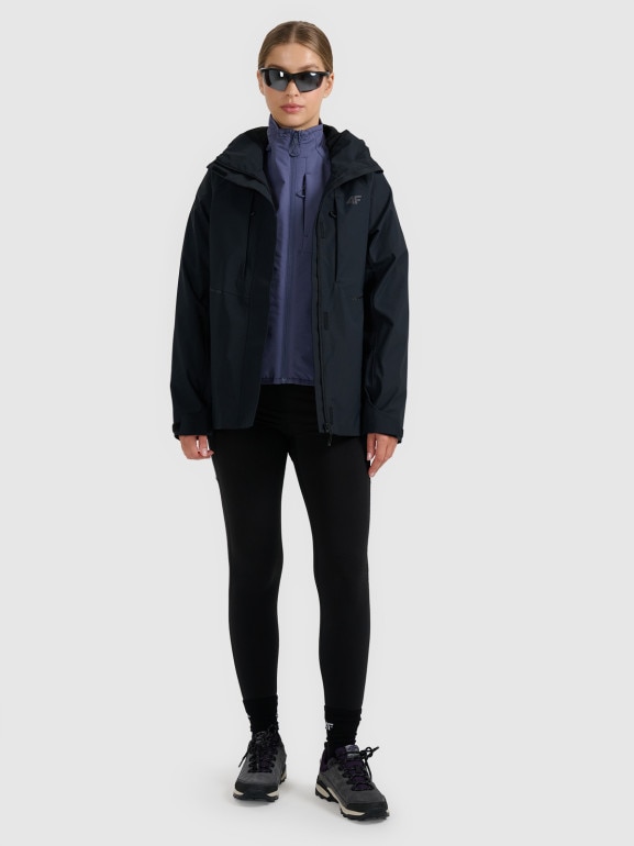 Damskie legginsy treningowe 4F 4FWAW25TFTIF373 - czarne