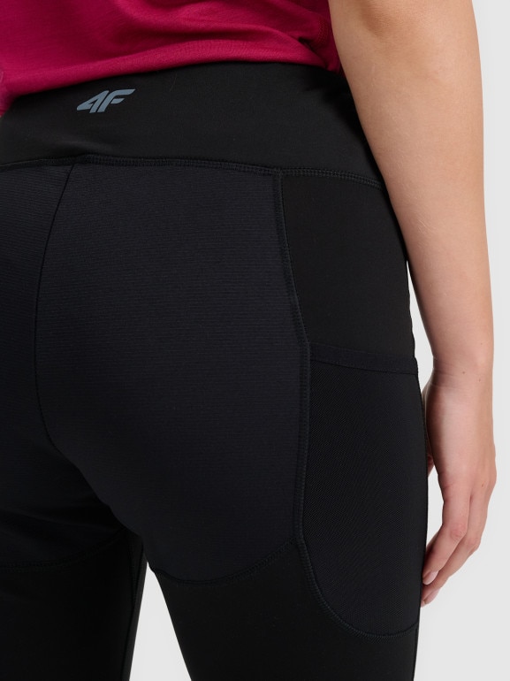 Damskie legginsy treningowe 4F 4FWAW25TFTIF373 - czarne