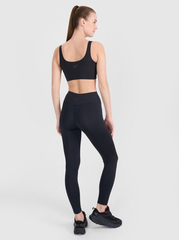 Damskie legginsy treningowe 4F 4FWMM00TFTIF412 - czarne