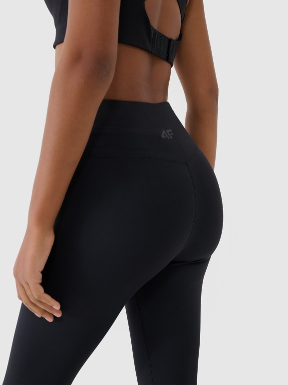 Damskie legginsy treningowe 4F 4FWMM00TFTIF413 - czarne