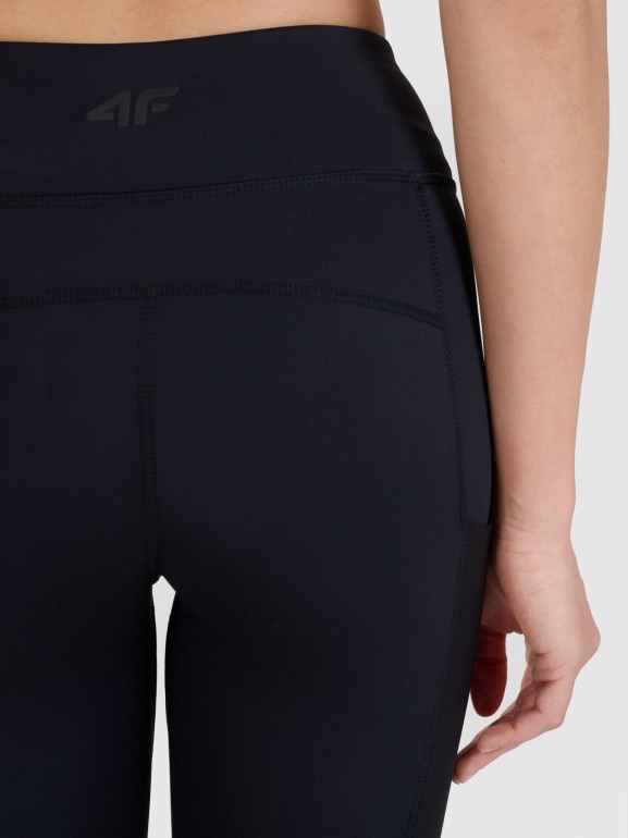Damskie legginsy treningowe 4F 4FWSS25TFTIF304 - czarne