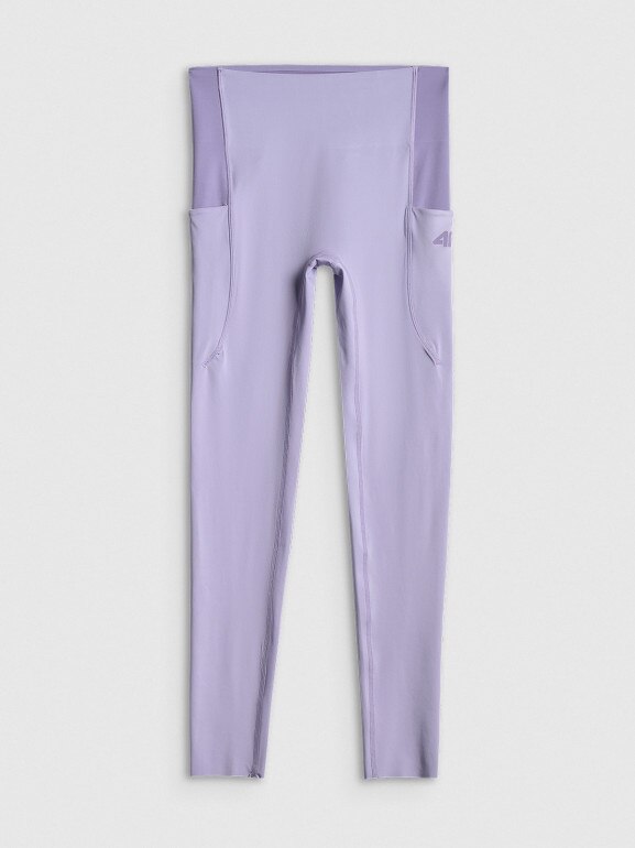 Damskie legginsy treningowe 4F 4FWSS26TFTIF397 - fioletowe