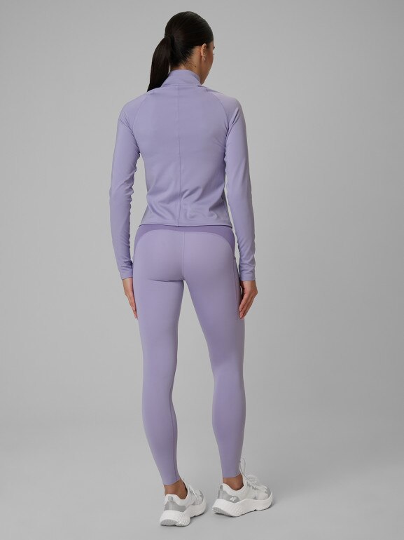 Damskie legginsy treningowe 4F 4FWSS26TFTIF397 - fioletowe