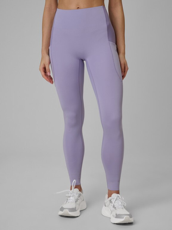 Damskie legginsy treningowe 4F 4FWSS26TFTIF397 - fioletowe