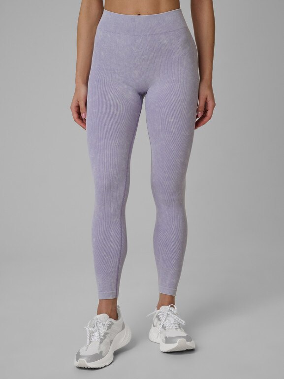 Damskie legginsy treningowe 4F 4FWSS26TFTIF399 - fioletowe