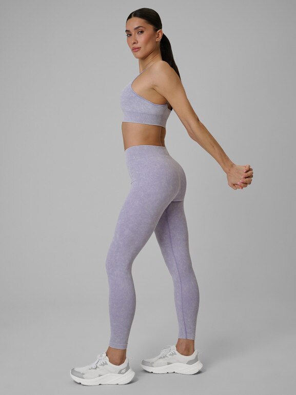 Damskie legginsy treningowe 4F 4FWSS26TFTIF399 - fioletowe