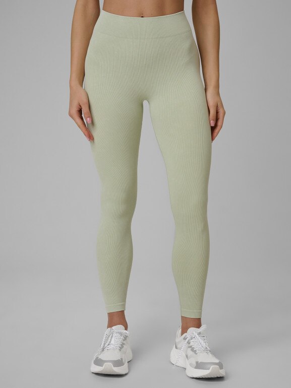 Damskie legginsy treningowe 4F 4FWSS26TFTIF399 - zielone