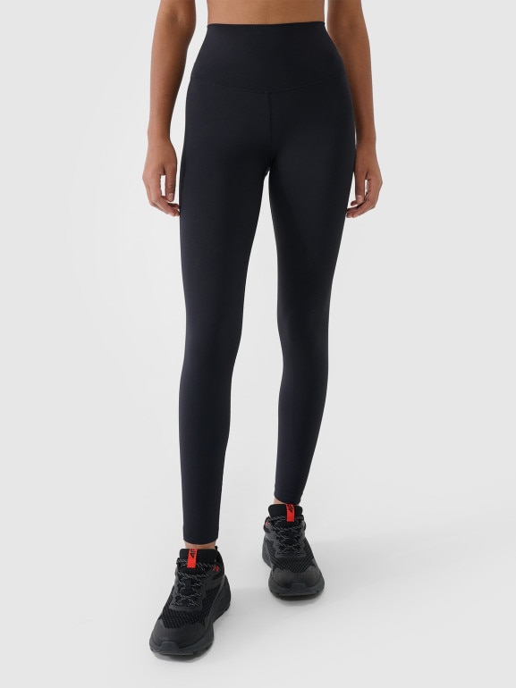 Damskie legginsy treningowe 4F 4FWSS26TFTIF418 - czarne