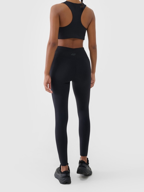 Damskie legginsy treningowe 4F 4FWSS26TFTIF418 - czarne
