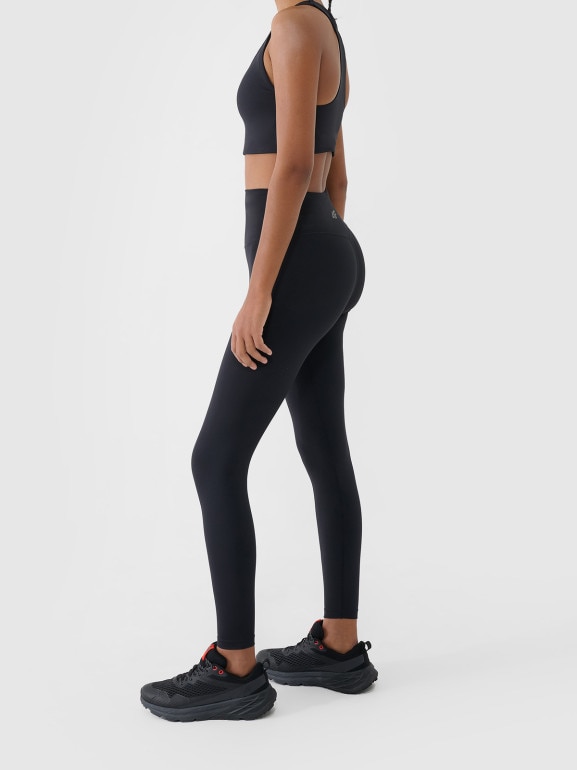 Damskie legginsy treningowe 4F 4FWSS26TFTIF418 - czarne