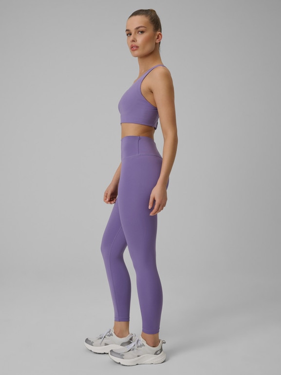 Damskie legginsy treningowe 4F 4FWSS26TFTIF418 - fioletowe