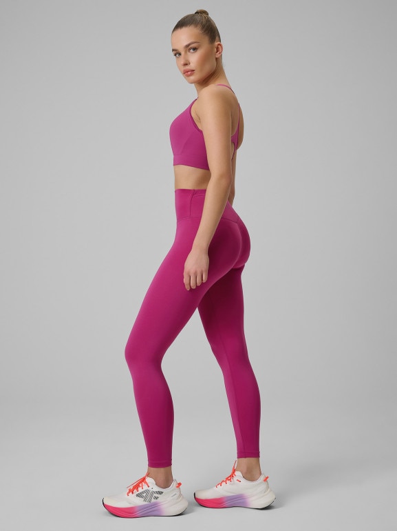 Damskie legginsy treningowe 4F 4FWSS26TFTIF418 - różowe