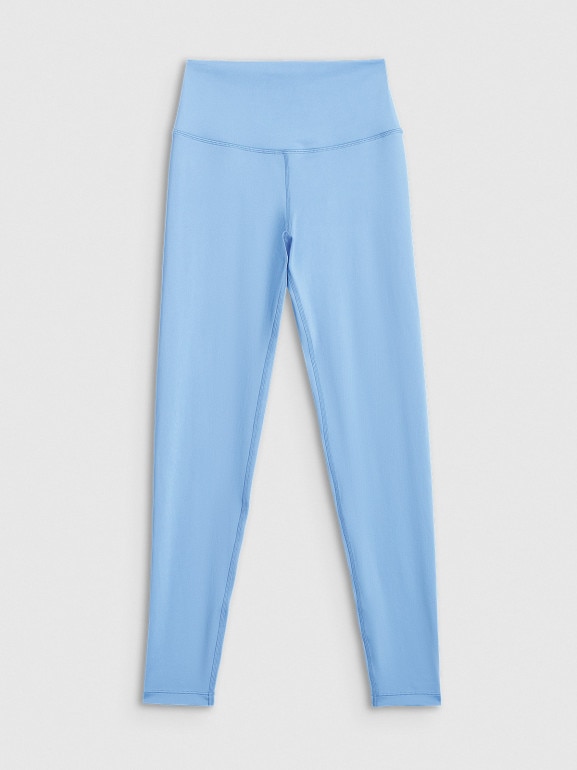 Damskie legginsy treningowe 4F 4FWSS26TFTIF419 - niebieskie