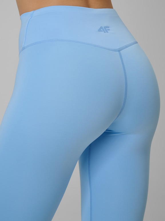 Damskie legginsy treningowe 4F 4FWSS26TFTIF419 - niebieskie