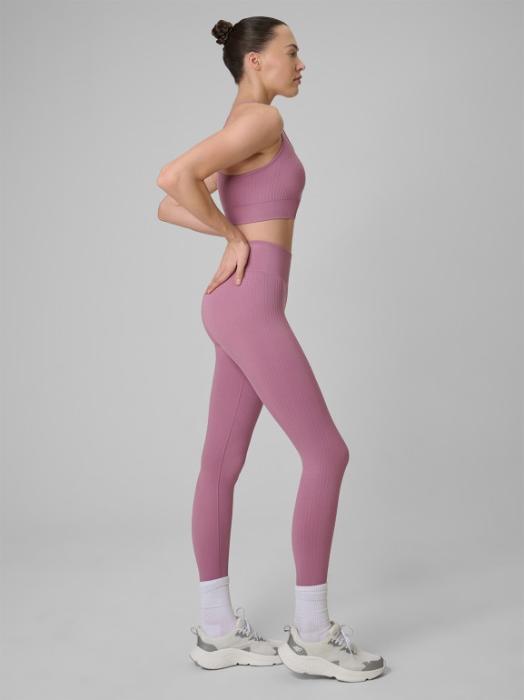 Damskie legginsy treningowe 4F 4FWSS26TFTIF420 - różowe