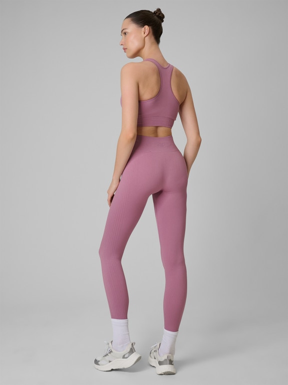Damskie legginsy treningowe 4F 4FWSS26TFTIF420 - różowe