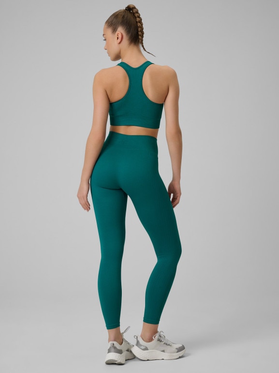 Damskie legginsy treningowe 4F 4FWSS26TFTIF420 - turkusowe