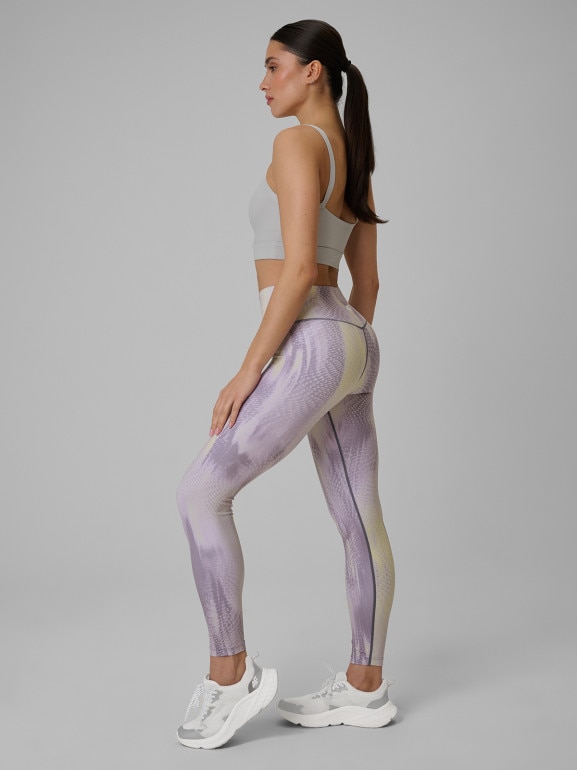Damskie legginsy treningowe 4F 4FWSS26TFTIF454 - fioletowe