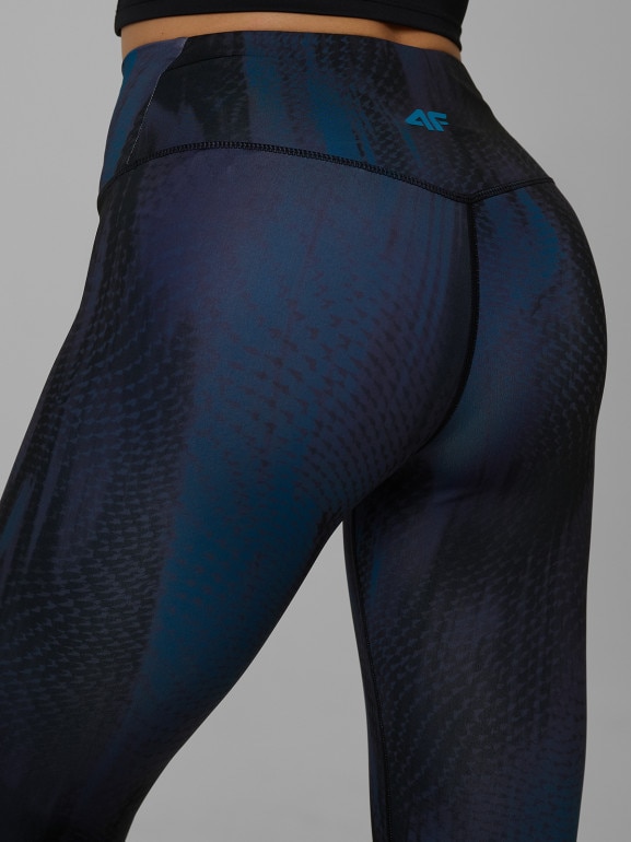 Damskie legginsy treningowe 4F 4FWSS26TFTIF454 - granatowe