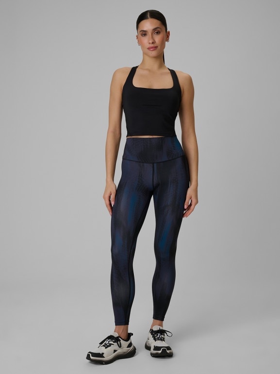 Damskie legginsy treningowe 4F 4FWSS26TFTIF454 - granatowe