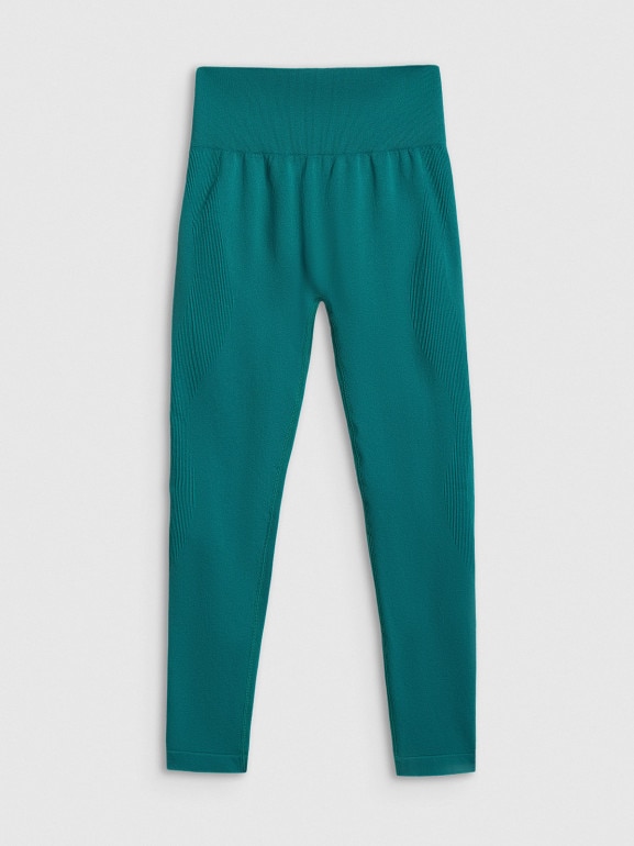 Damskie legginsy treningowe 4F 4FWSS26TFTIF457 - turkusowe