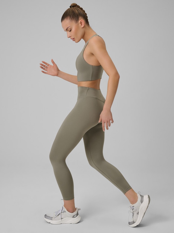 Damskie legginsy treningowe 4F 4FWSS26TFTIF458 - khaki